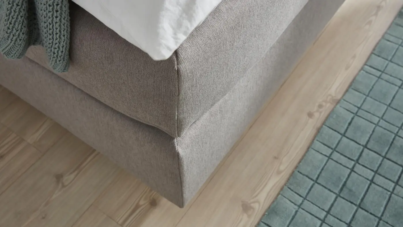 Oschmann  Boxspringbett OC-BX21014 Stoff: 432002 Nele granit  LF 180 x 200 cm