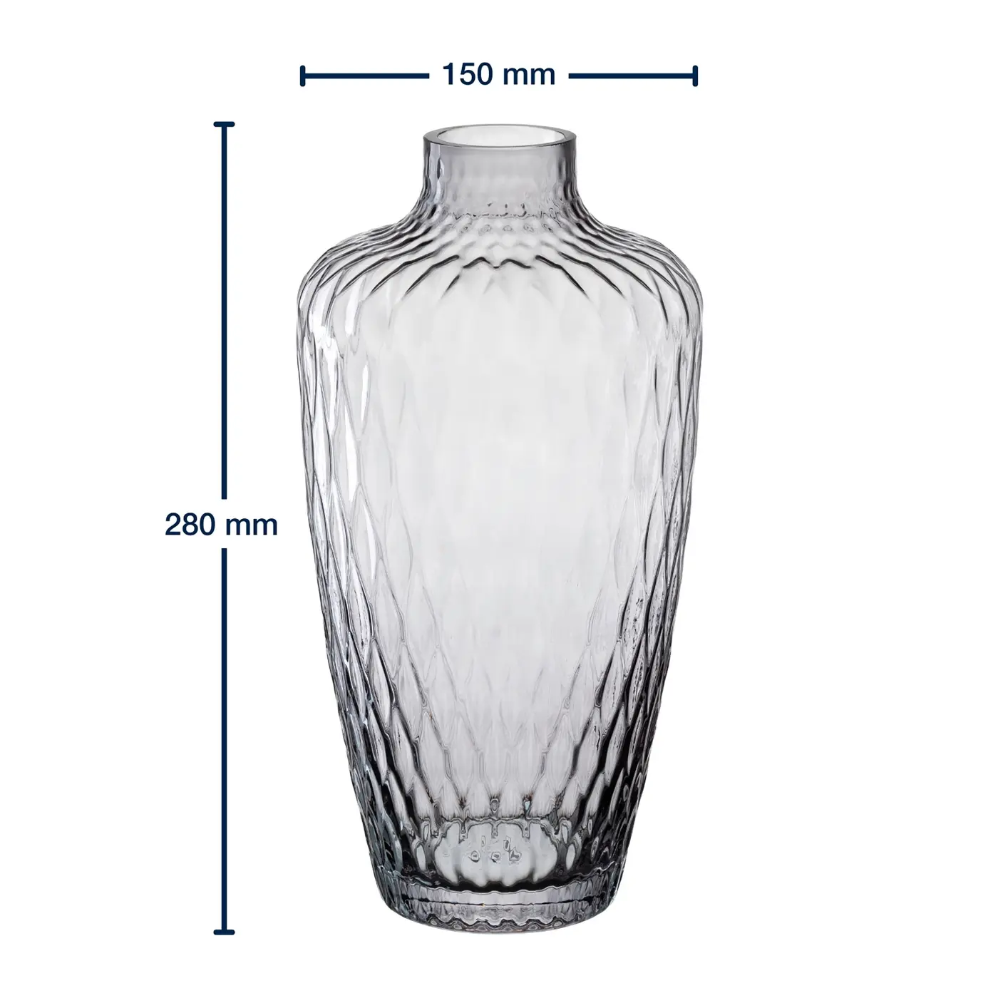 Leonardo Vase GIULIA grau 29,2 cm