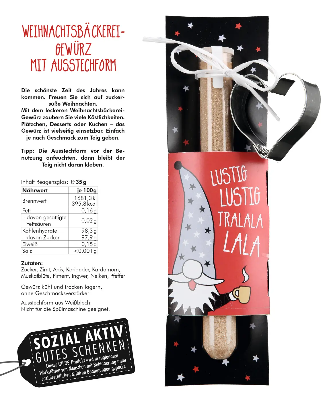 Gilde  Getränkepulver im Reagenzglas Wichtel Bärti