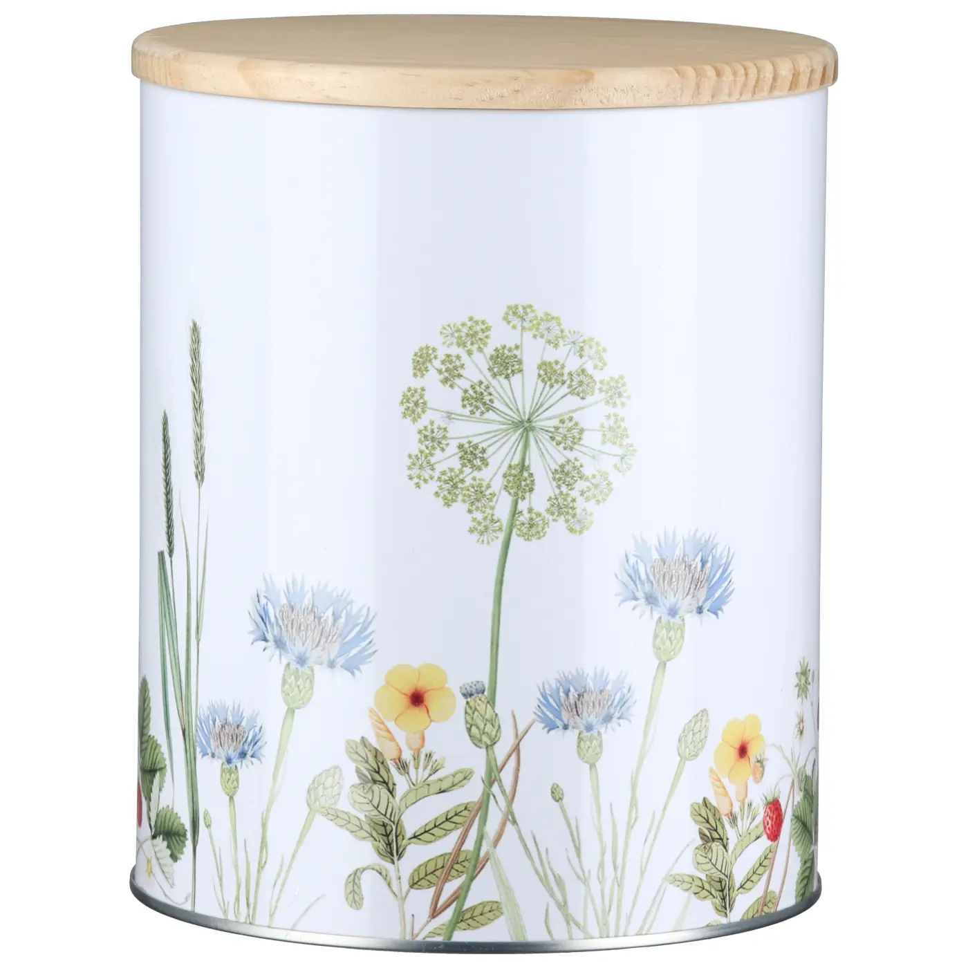 Gilde Keksdose "Wild Flowers" Zinn weiß mit Blumendesign