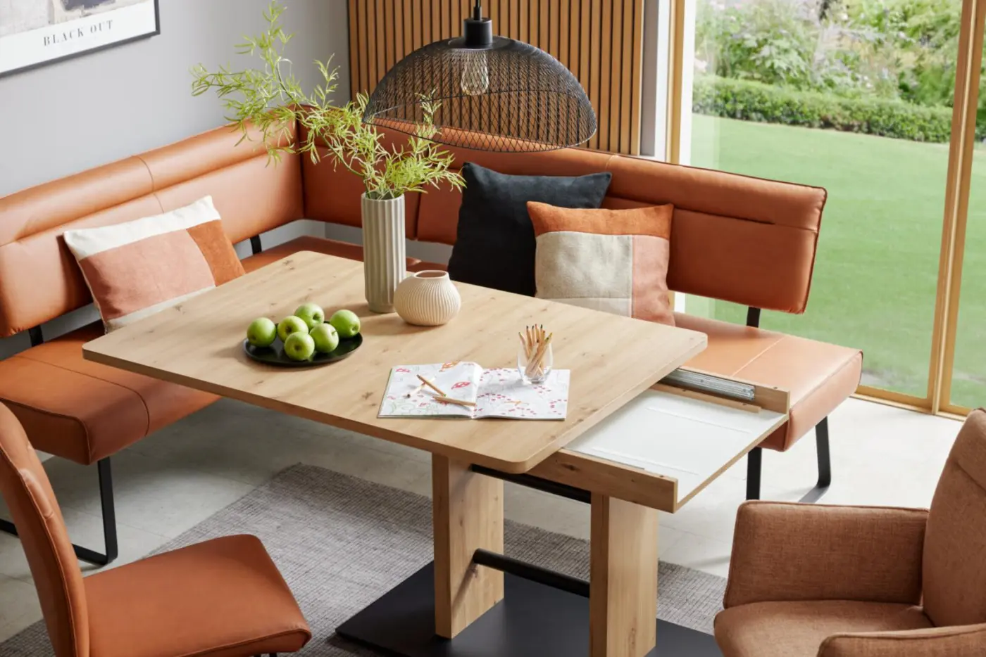 Interliving Funktionstisch Serie 5505 Eiche Artisan NB ca. 90 x 130 (178)cm