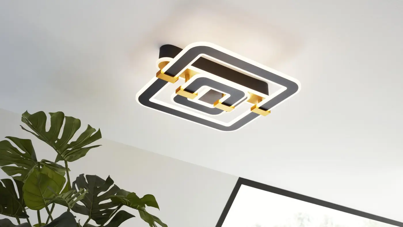 Interliving Deckenleuchte IL 9330 Grau Metall