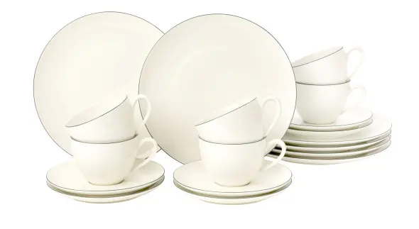 Seltmann Weiden Kaffeeservice Savona Fine Diamond green Line