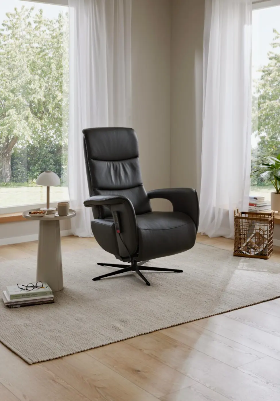 Interliving  Relaxsessel Serie 4545 manuell Leder anthrazit