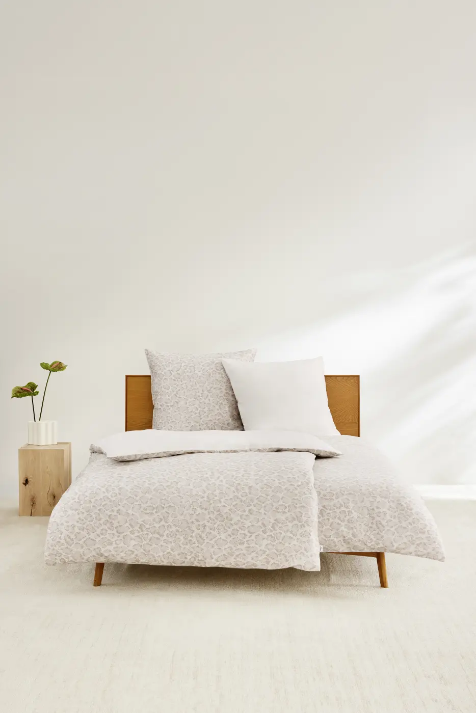 s.Oliver  Satinbettwäsche beige 135 x 200/ 80 x 80 cm 