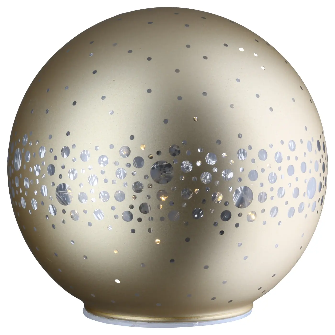 Gilde Handwerk LED-Dekokugel Fiora Glas goldfarben 15 cm