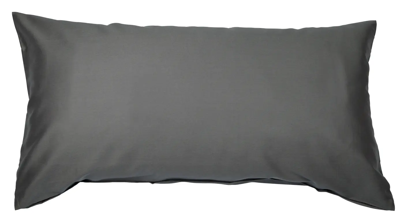 Janine Mako-Satin Kissen Colors anthrazit   40x80 cm
