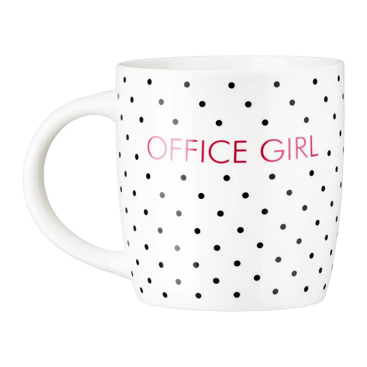 Gilde Tasse/Becher "Office Girl" Porzellan weiß mit Schriftzug