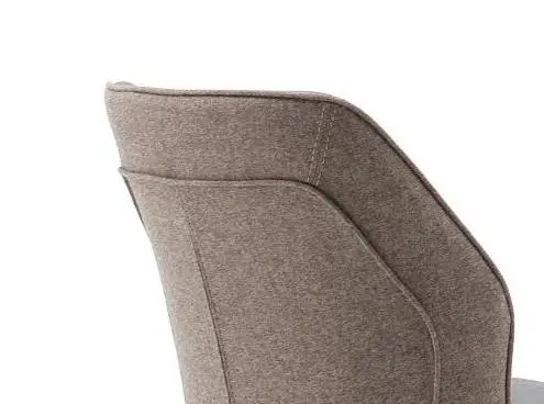MCA furniture  Schwingstuhl, Barhocker Aberdeen braune Bezugkombination & anthrazitfarbenes Gestell