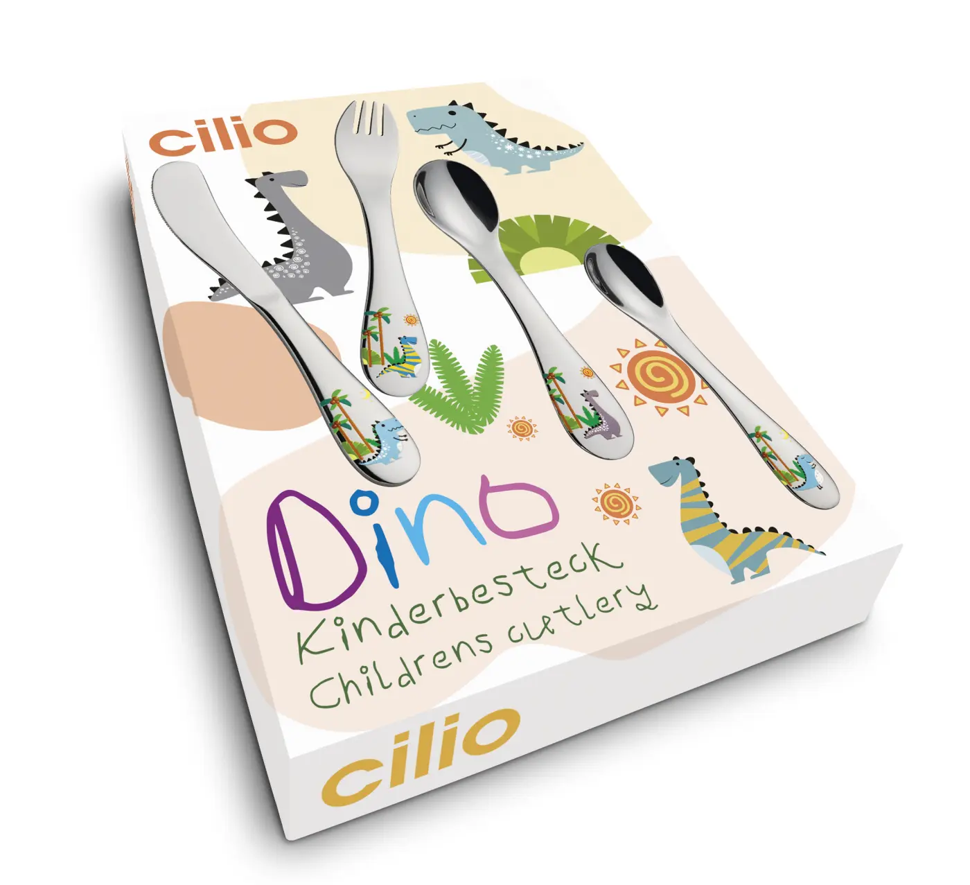 Cilio Kinderbesteck DINO 4-tlg.