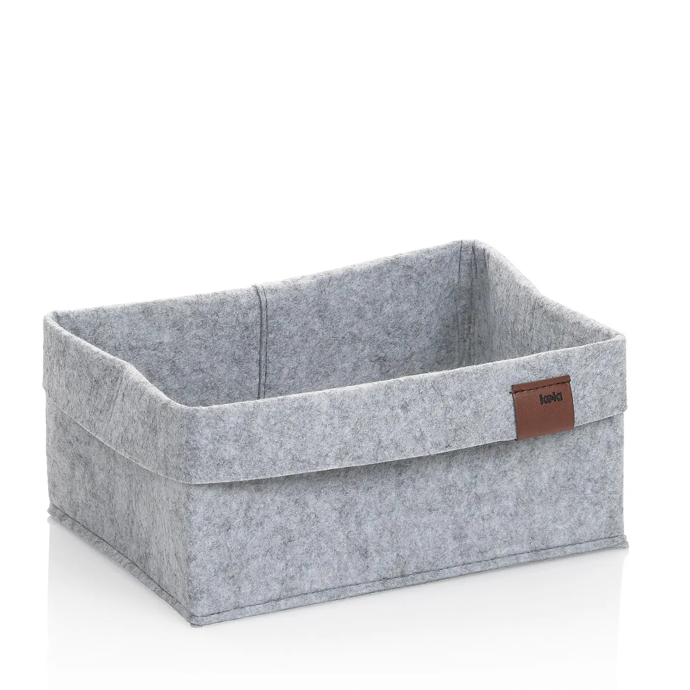 Kela Korb Fay Filz hellgrau 26x19x12cm