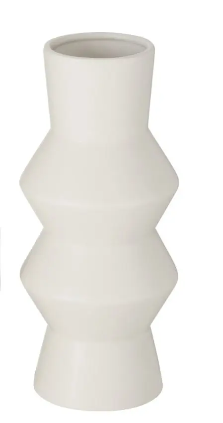 Boltze  Vase Sybil Weiß Steingut
