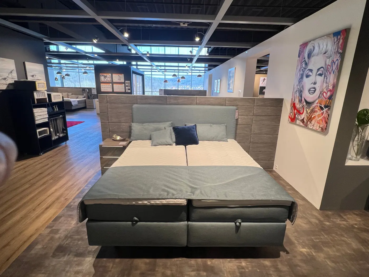 Femira Boxspringbett Oregon türkis LF 180 x 200 cm