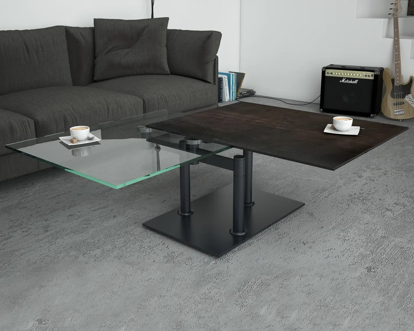 Akante  Couchtisch OPERA Rostbraun  ca. 90 x 150 cm