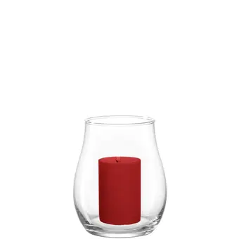 Leonardo Windlicht GIARDINO Klarglas mit Eisboden – Durchmeser ca. 15 cm