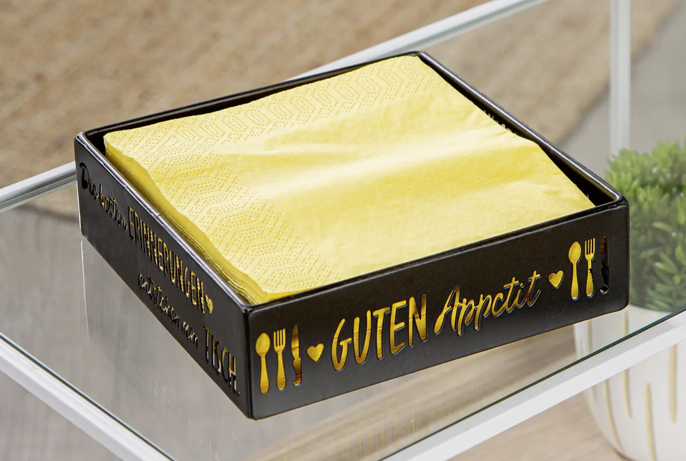 Gilde Handwerk Serviettenhalter "Guten Appetit"