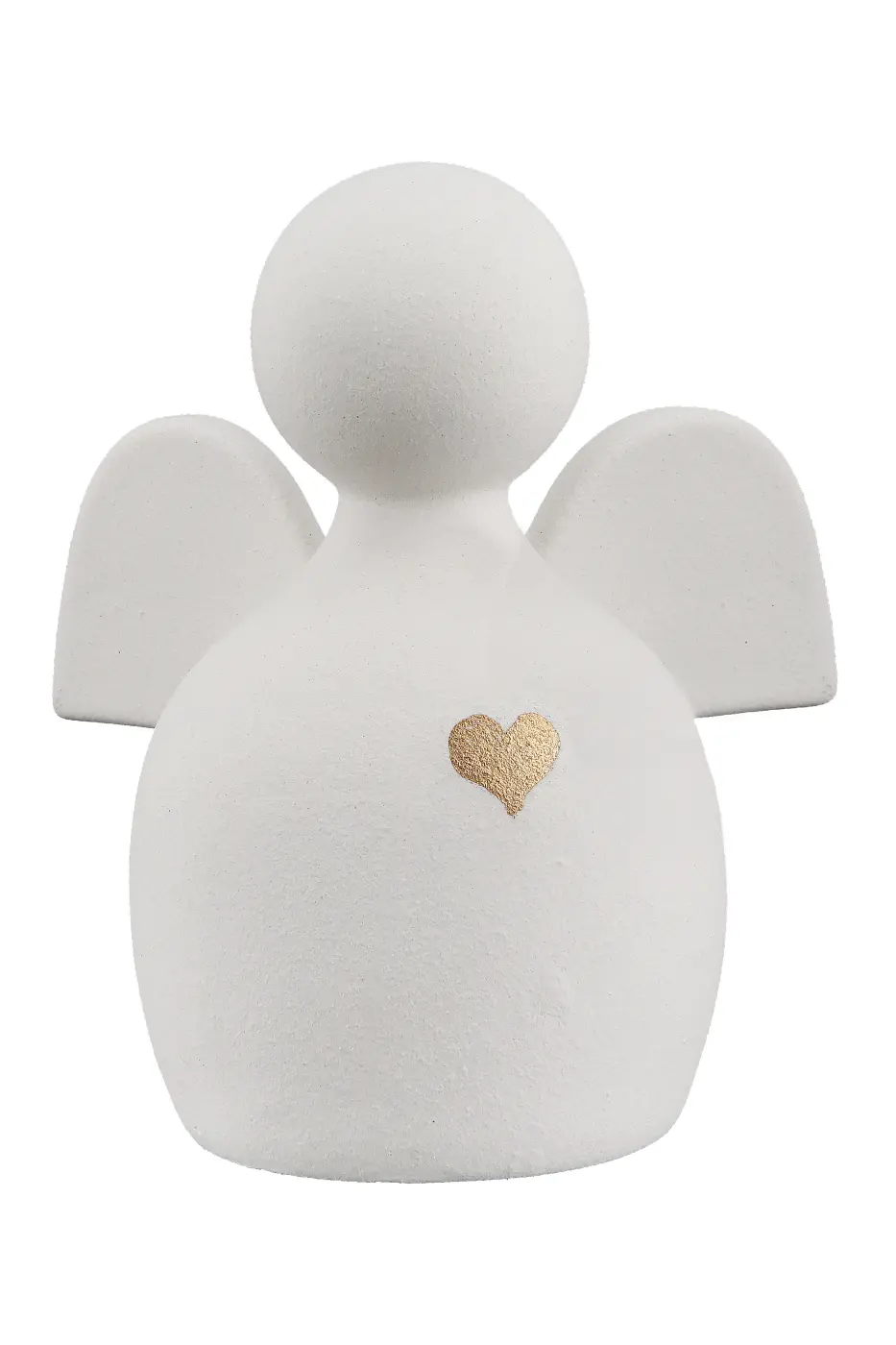 Gilde Figur Engel "Heart" Keramik weiß 