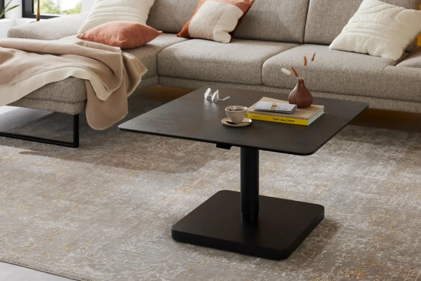Interliving Couchtisch Serie 6228 Titan ca. 80 x 80 cm