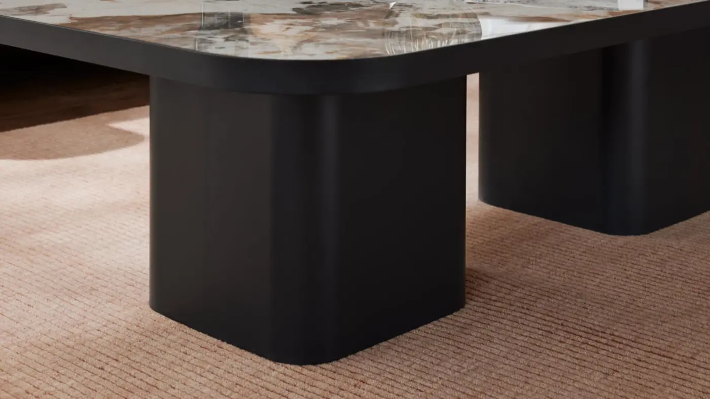 Interliving  Couchtisch Serie 6229 Marmoroptik Calcatta  ca. 140 x 80 x33 cm