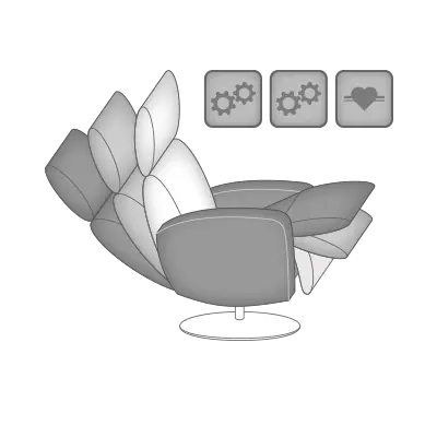 Zehdenick  Relaxsessel 2-motorisch MM-ZE1062  slate