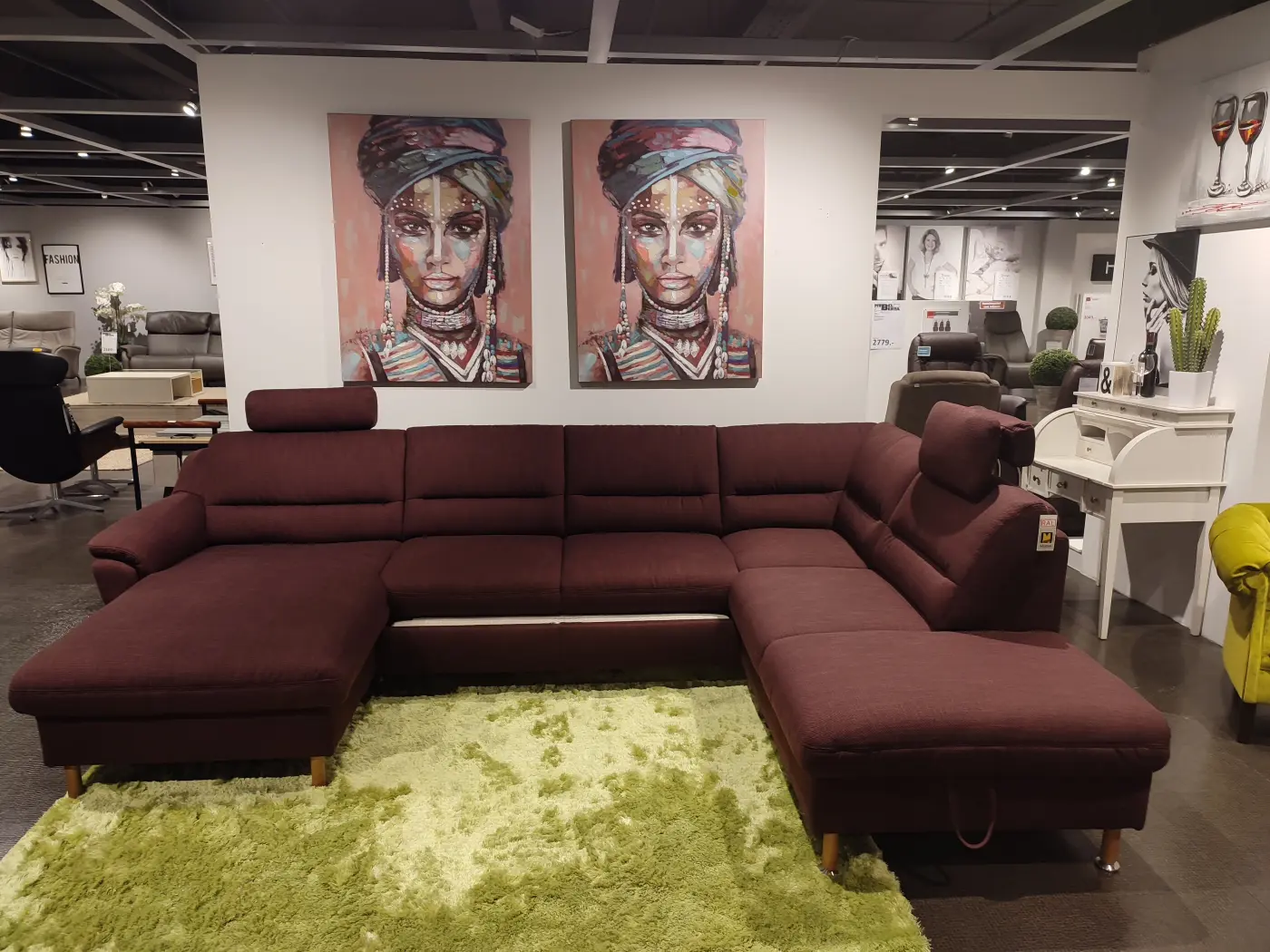 Polipol  Wohnlandschaft PP-PF20150 Fabiola wine ca. 165 x 325 x 215 cm