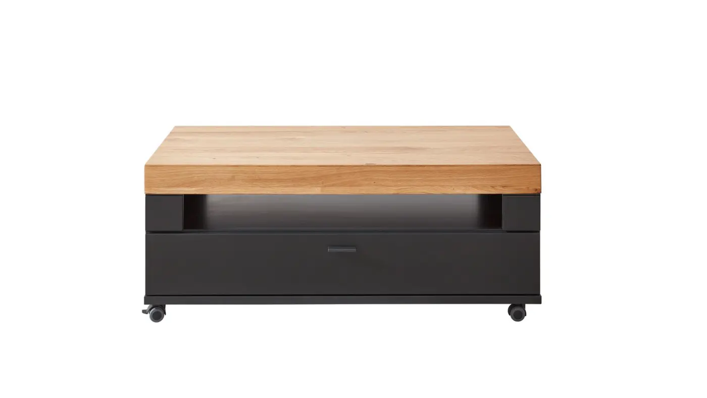 MCA Couchtisch auf Rollen Messina schwarzgrau B/H/T: 105 x 43 x 60cm