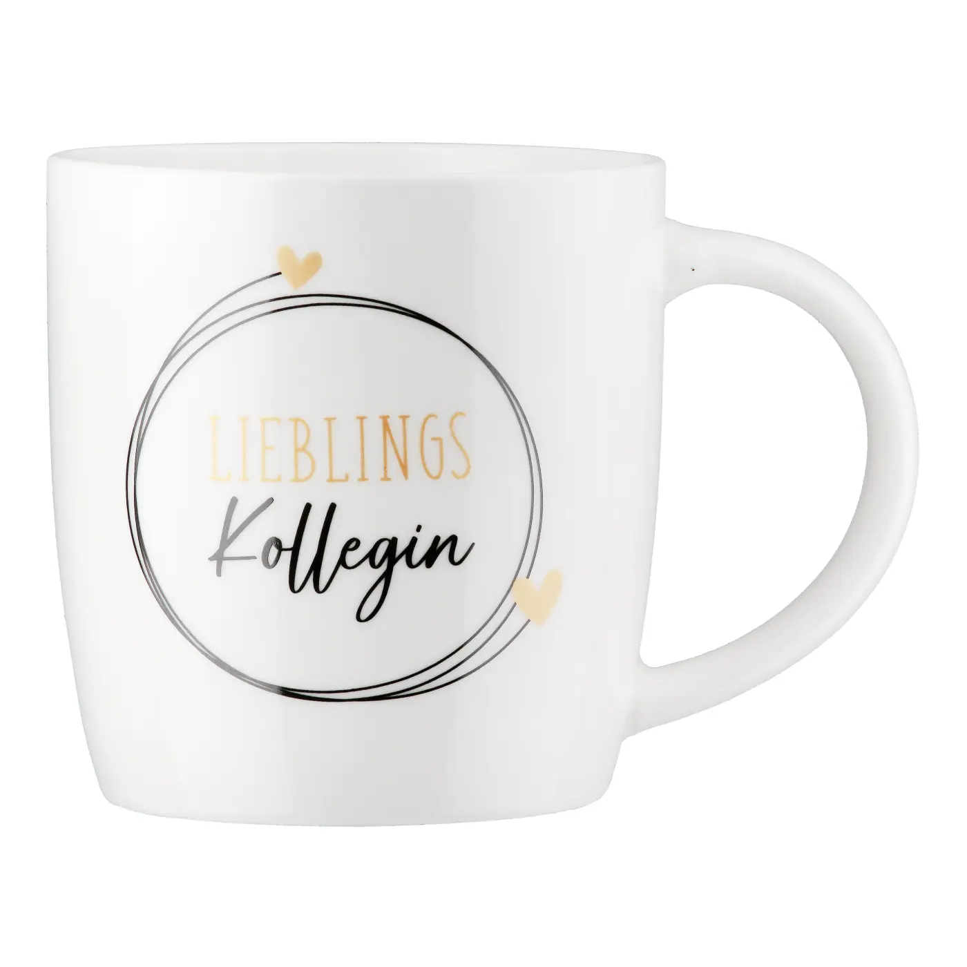 Gilde Tasse/Becher "Lieblingskollegin" Porzellan weiß mit Schriftzug