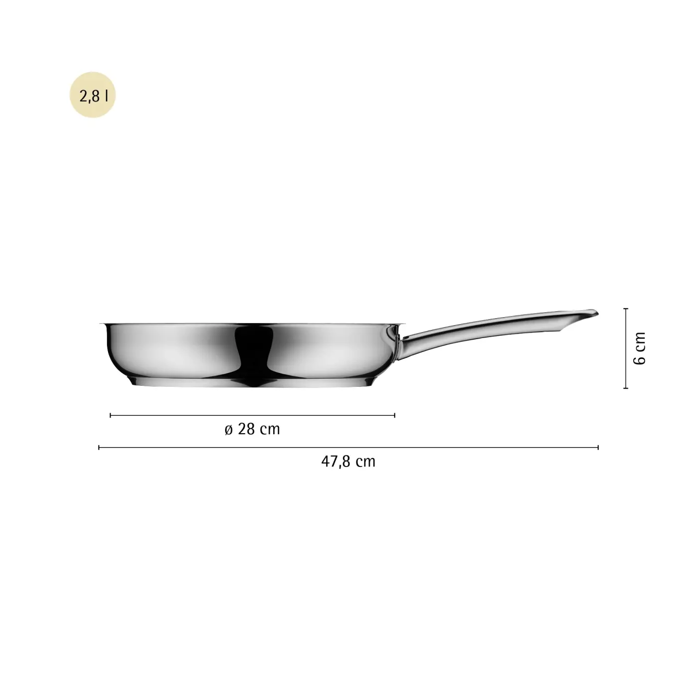 WMF Devil Stielpfanne Ø 28 cm mit keramischer Antihaftversiegelung