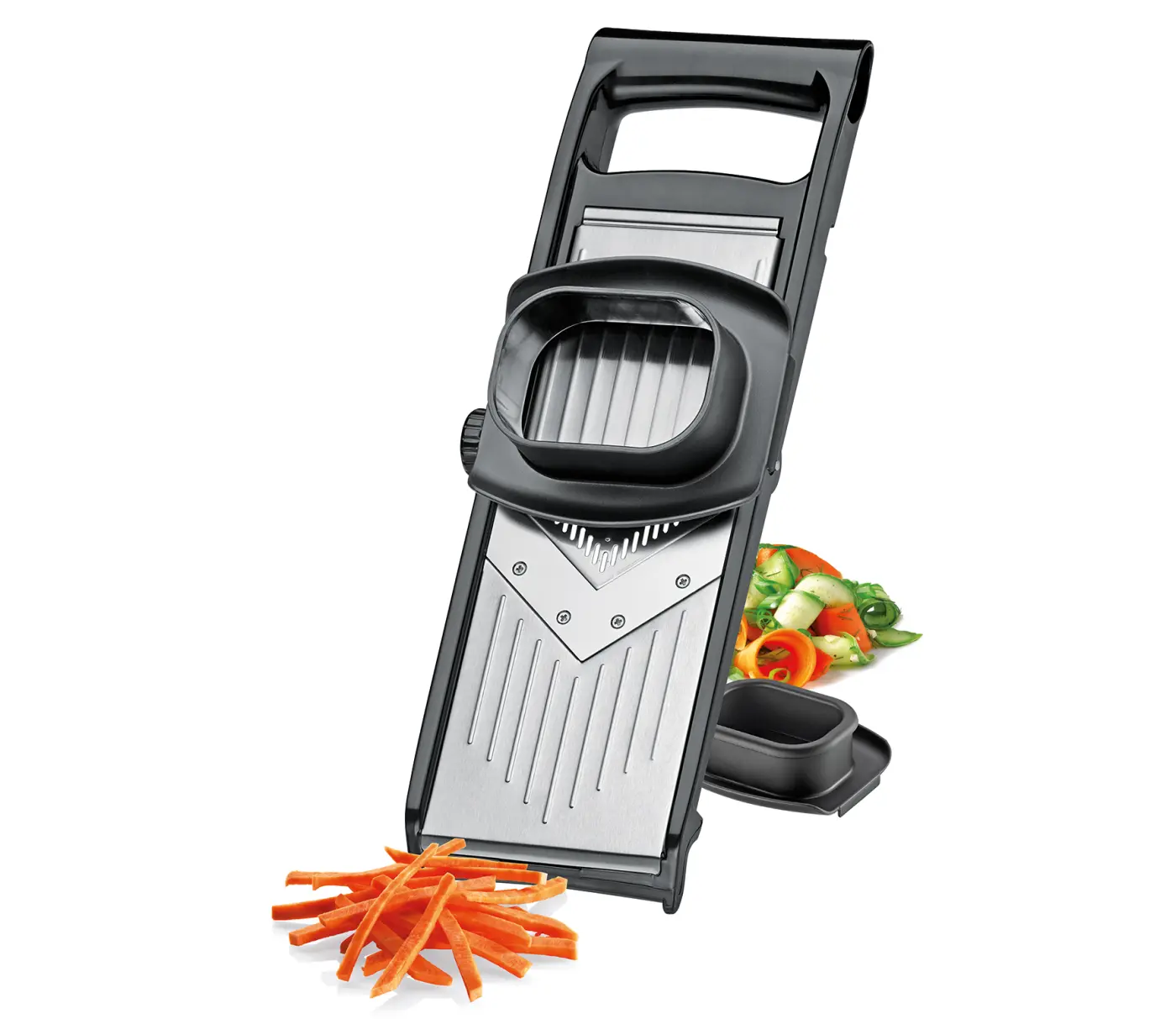 Küchenprofi  Gemüsehobel COMPACT Edelstahl/Kunststoff schwarz
