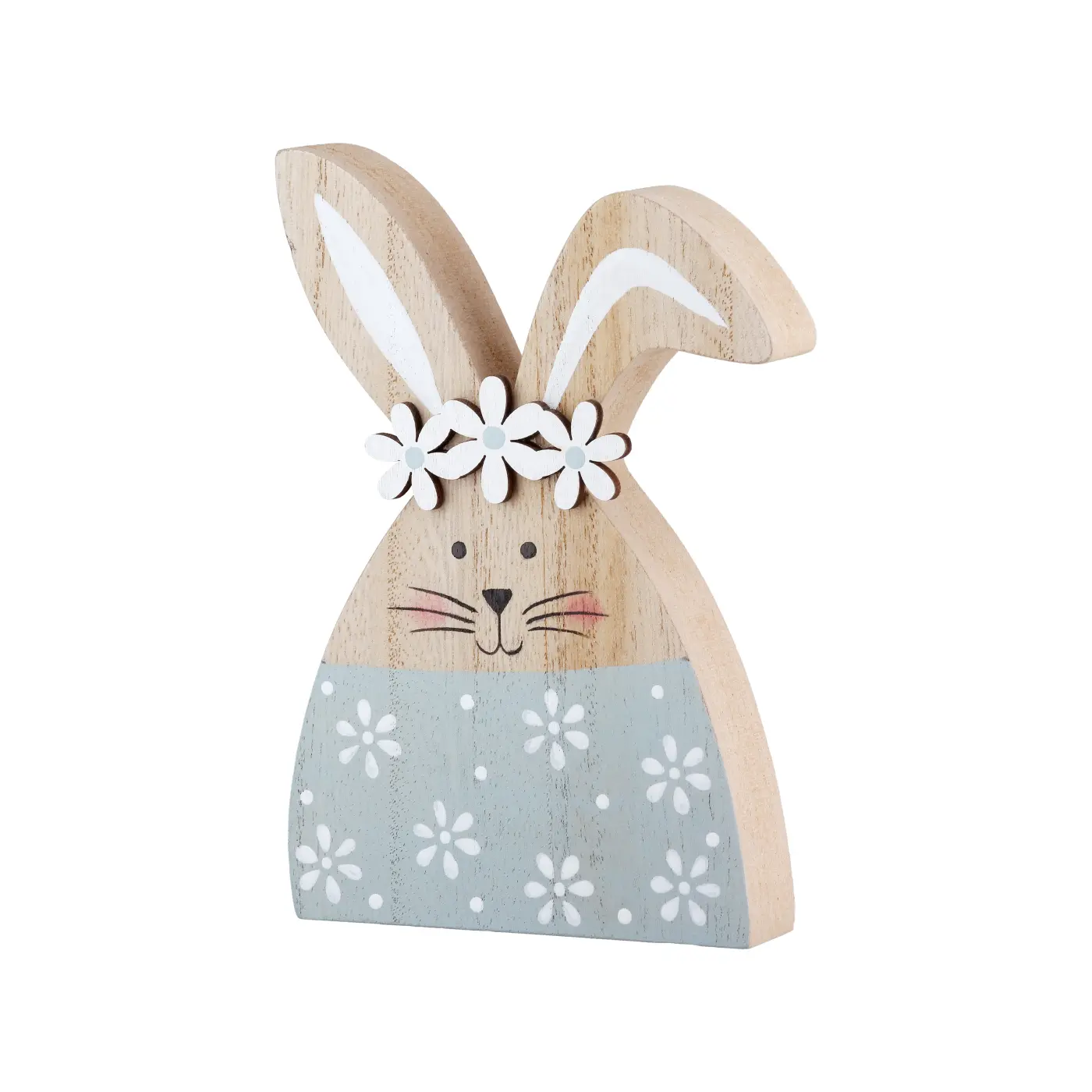 Gilde Standrelief Hase naturfarben 14 cm MDF