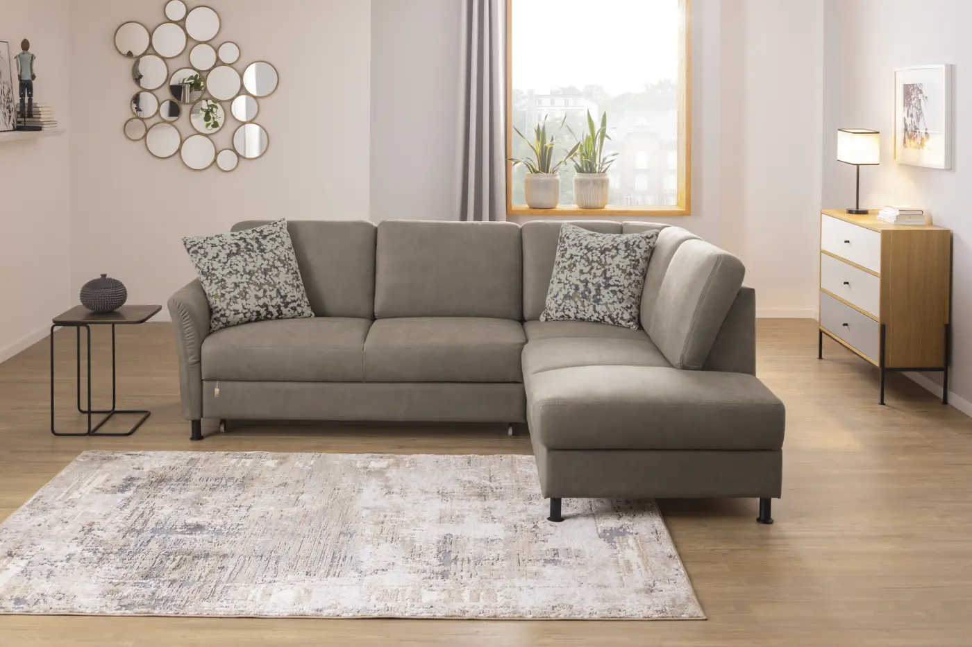 Ponsel  Eckkombination FLEXLINE 10 beige  ca. 244 x 194 cm