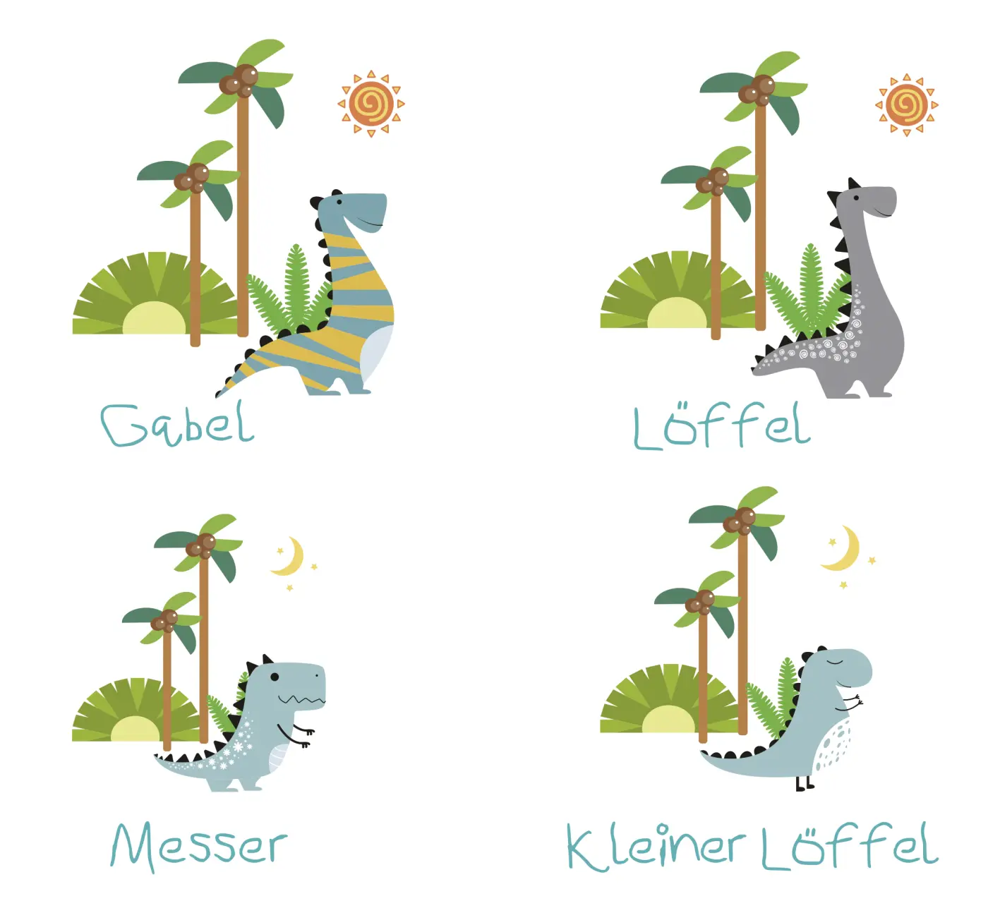 Cilio Kinderbesteck DINO 4-tlg.