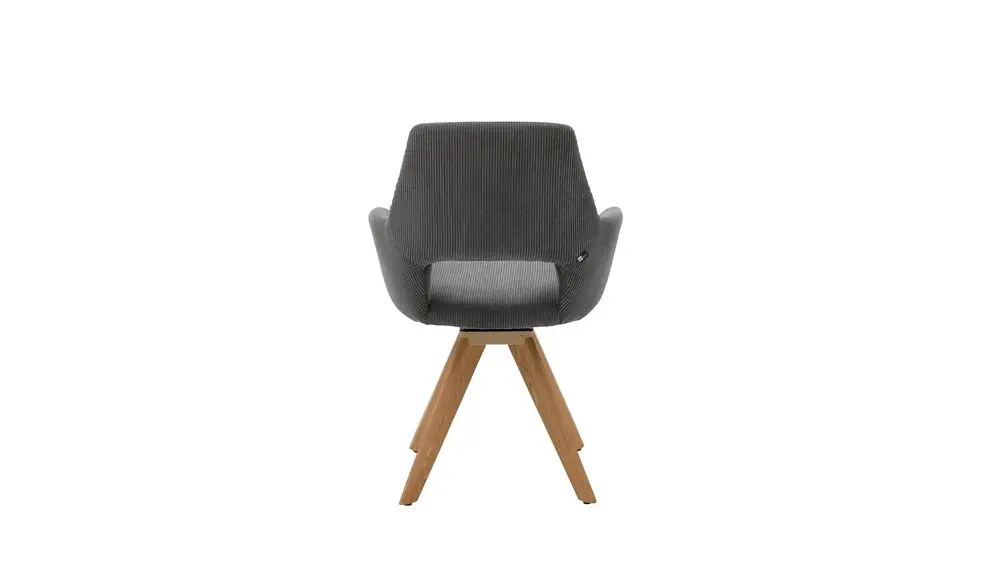 Interliving Schalensessel drehbar Serie 5605 Cord anthrazit/Eiche Interliving Schalensessel drehbar Serie 5605 Cord anthrazit/Eiche