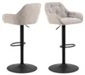 Actona  Barhocker Brooke beige, Gestell schwarz