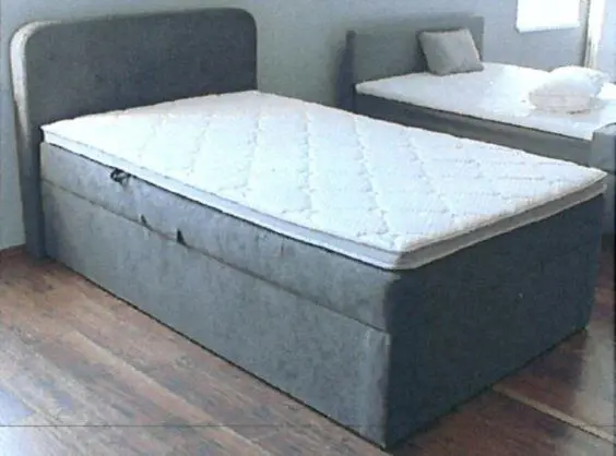 sun garden  Boxspringbett  BX 1880 Motor Gabriola taupe LF 120 x 200 cm