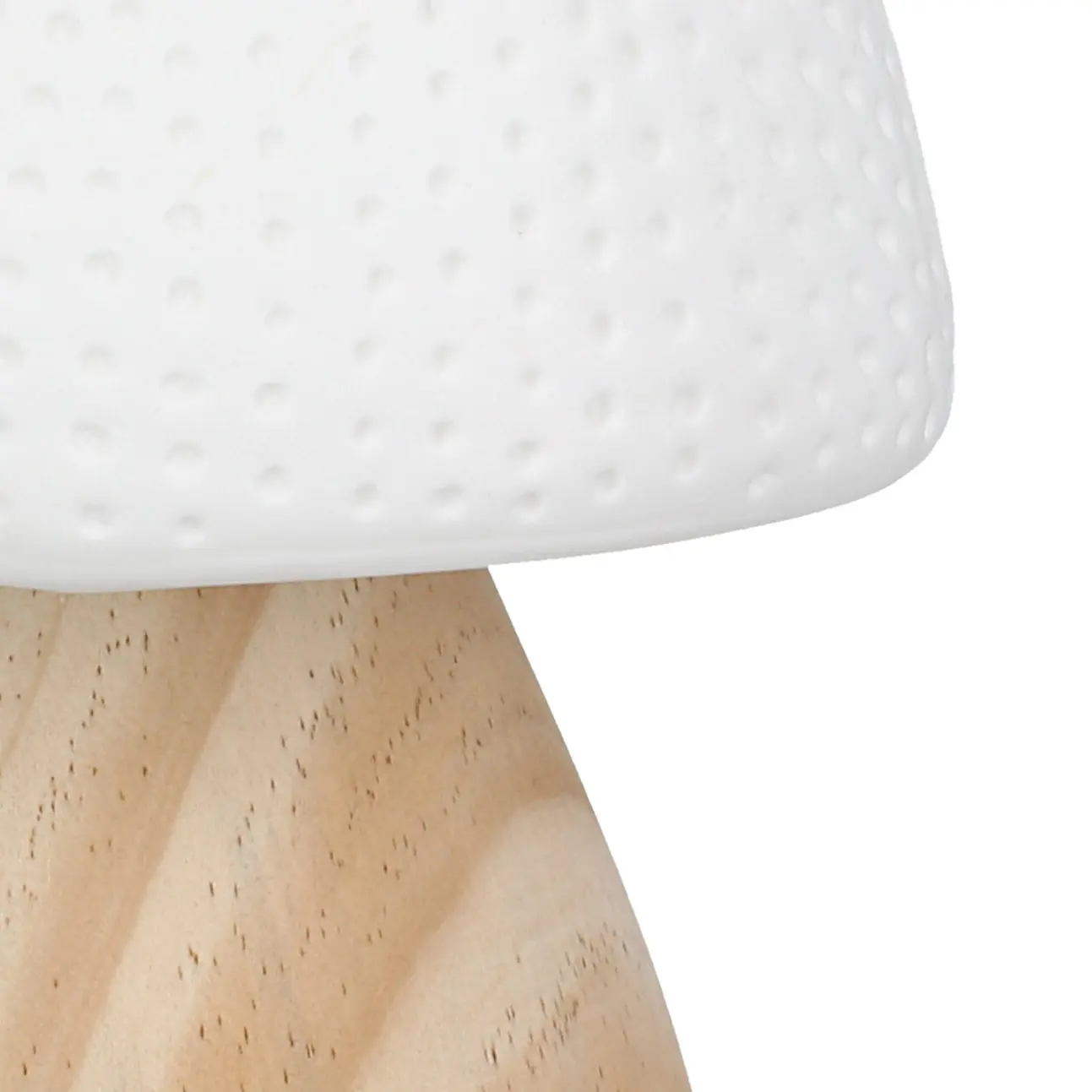 Gilde Handwerk LED-Dekopilz Svamp Holz weiß 23.5 cm