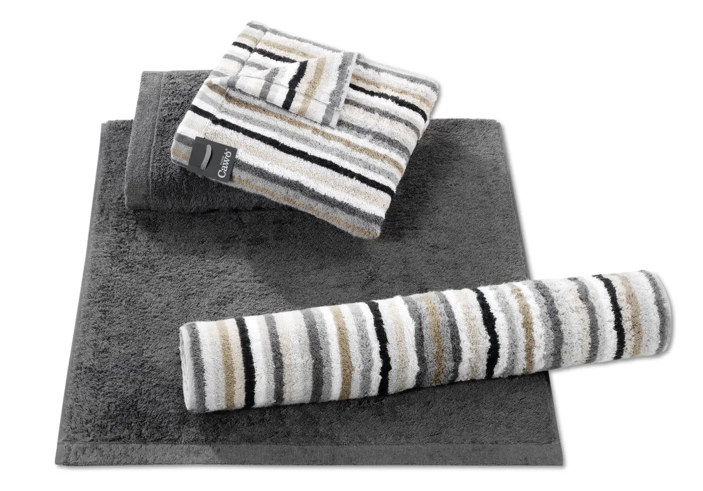 Cawö Handtuch Lifestyle 7007 kiesel B / T ca. 50 x 100 cm