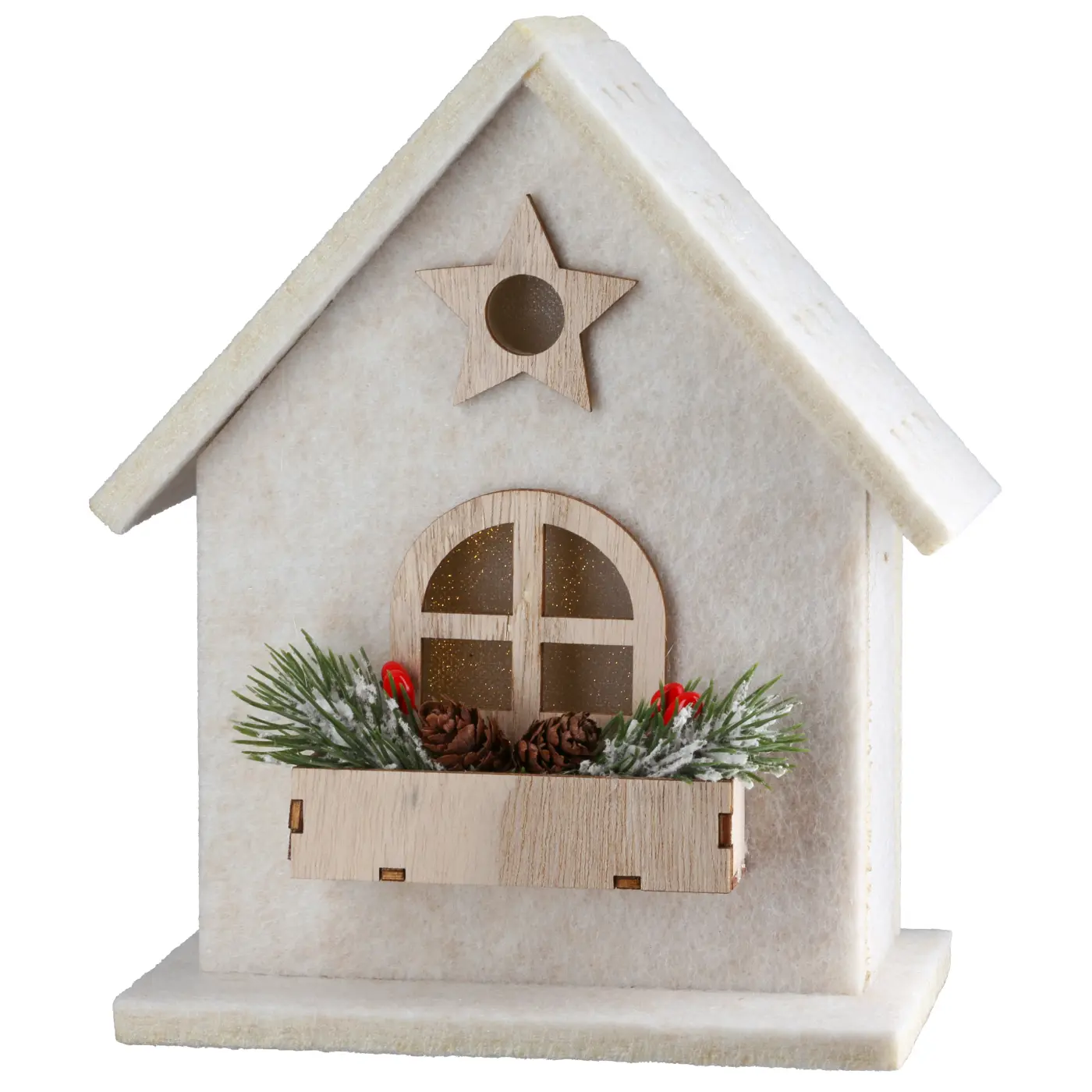 Gilde Dekoobjekt (LED) Amata beige L 10.5 x B 18 x H 20.5 cm