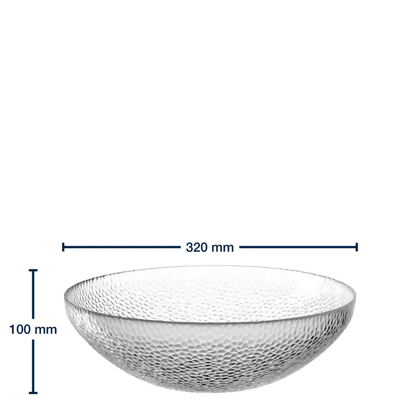 Leonardo Dekorationsschale MARTELLO Kalk-Natron Glas klar 10 cm