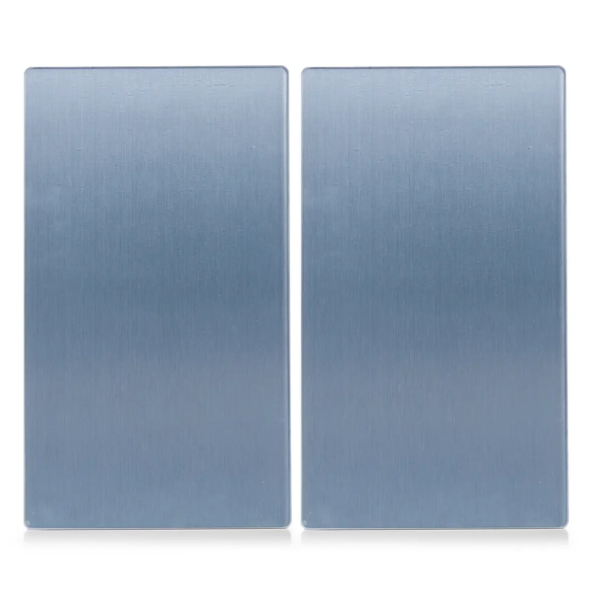 Zeller Herdabdeck-/Schneideplatten "Metall" 2-er Set Glas