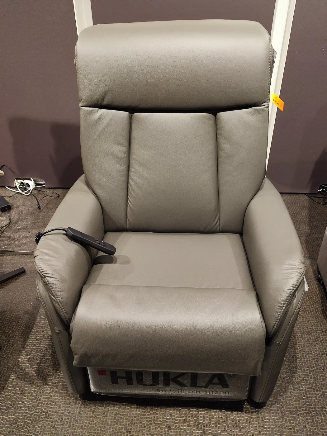 Hukla  Relaxsessel HU-RV19174 2 motorisch/Aufstehhilfe Leder grau 