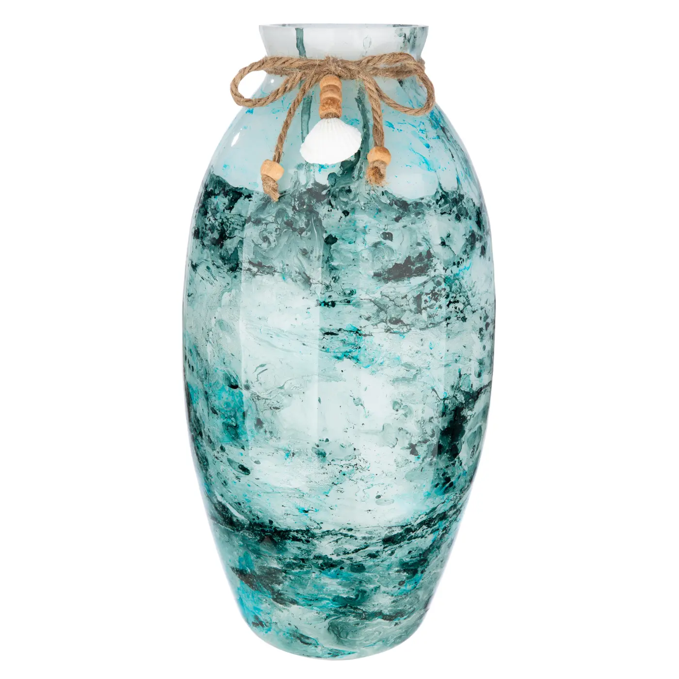 Gilde Deko-Vase "Azul" Glas blau