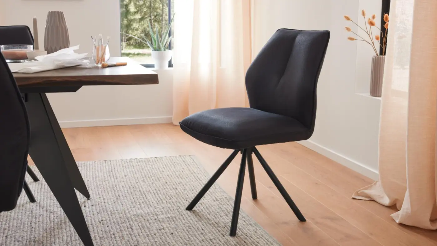Interliving Polsterstuhl  IL5116 drehbar Schwarz