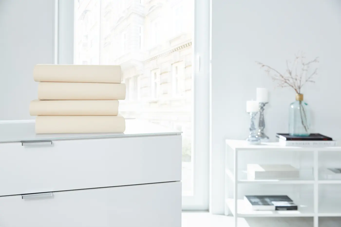 Hahn Elastan-Feinjersey-Spannbettuch ecru 180-200 x 200-220cm