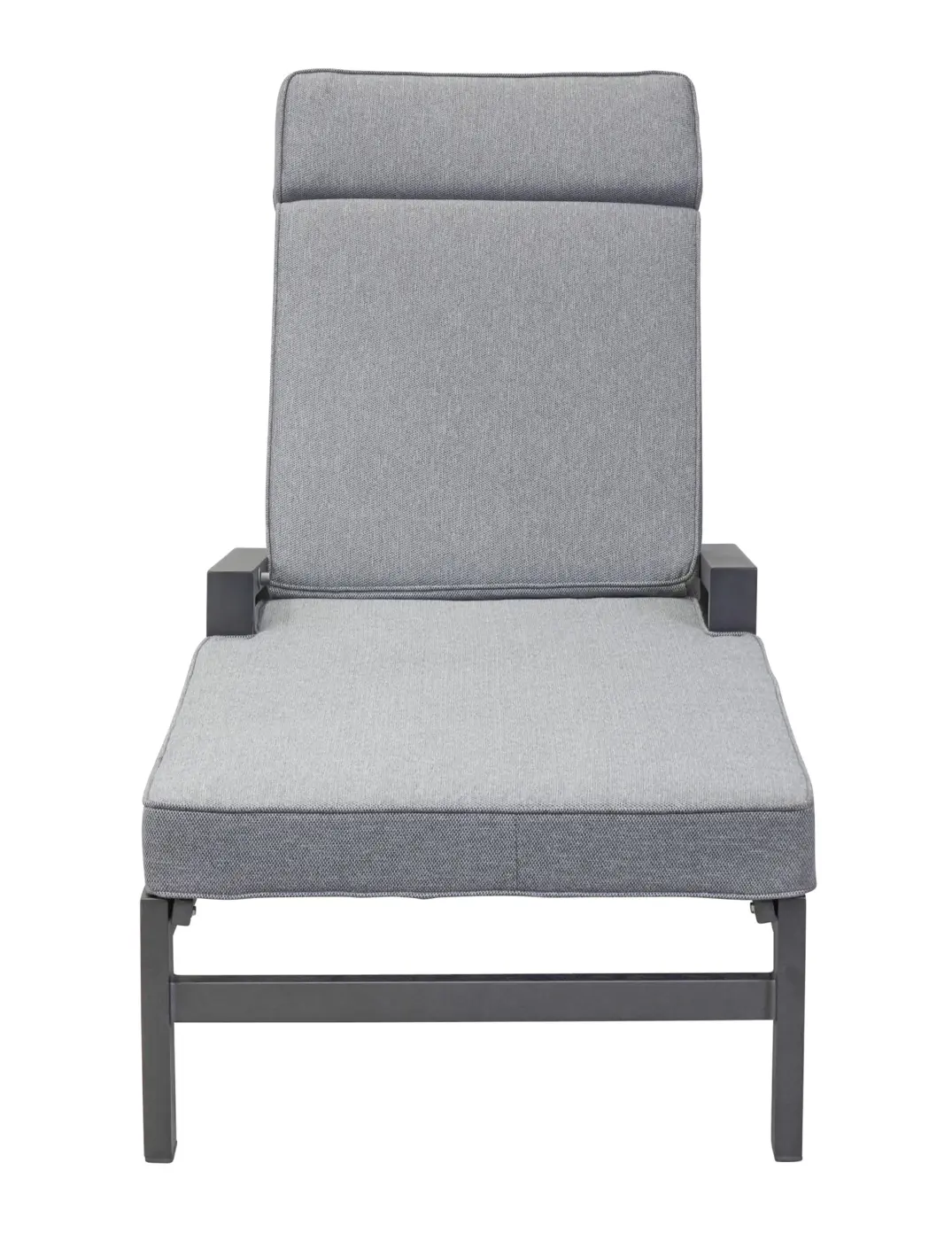 LC Garden Sonnenliege Serie Sondrino hellgrau/anthrazit ca. 190 x 50 x 65,5 cm 