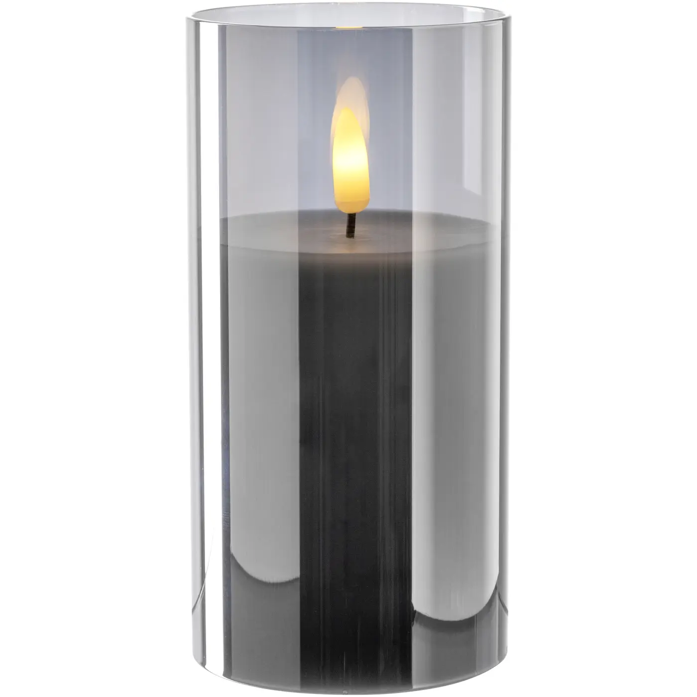 Leonardo LED Kerze mit bewegter Flamme silber