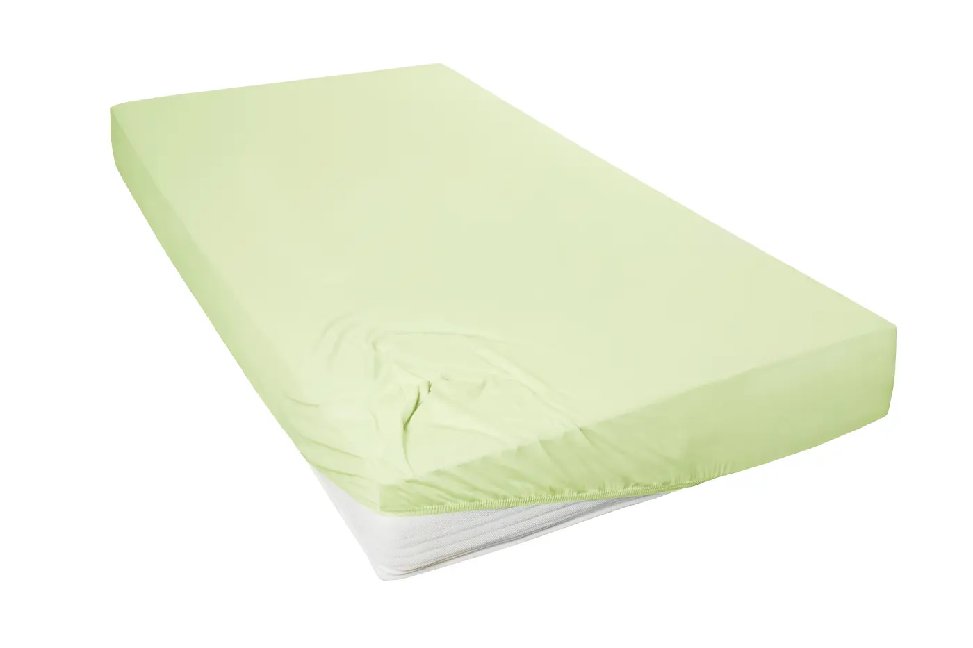 Hahn Mako-Feinjersey-Spannbetttuch limone 190x200cm