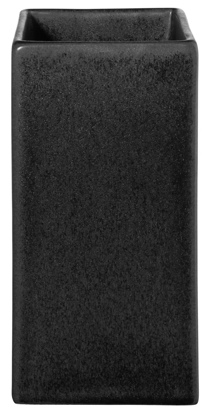 ASA Vase quadro schwarz matt 11,5 x 11,5 cm, H. 21 cm