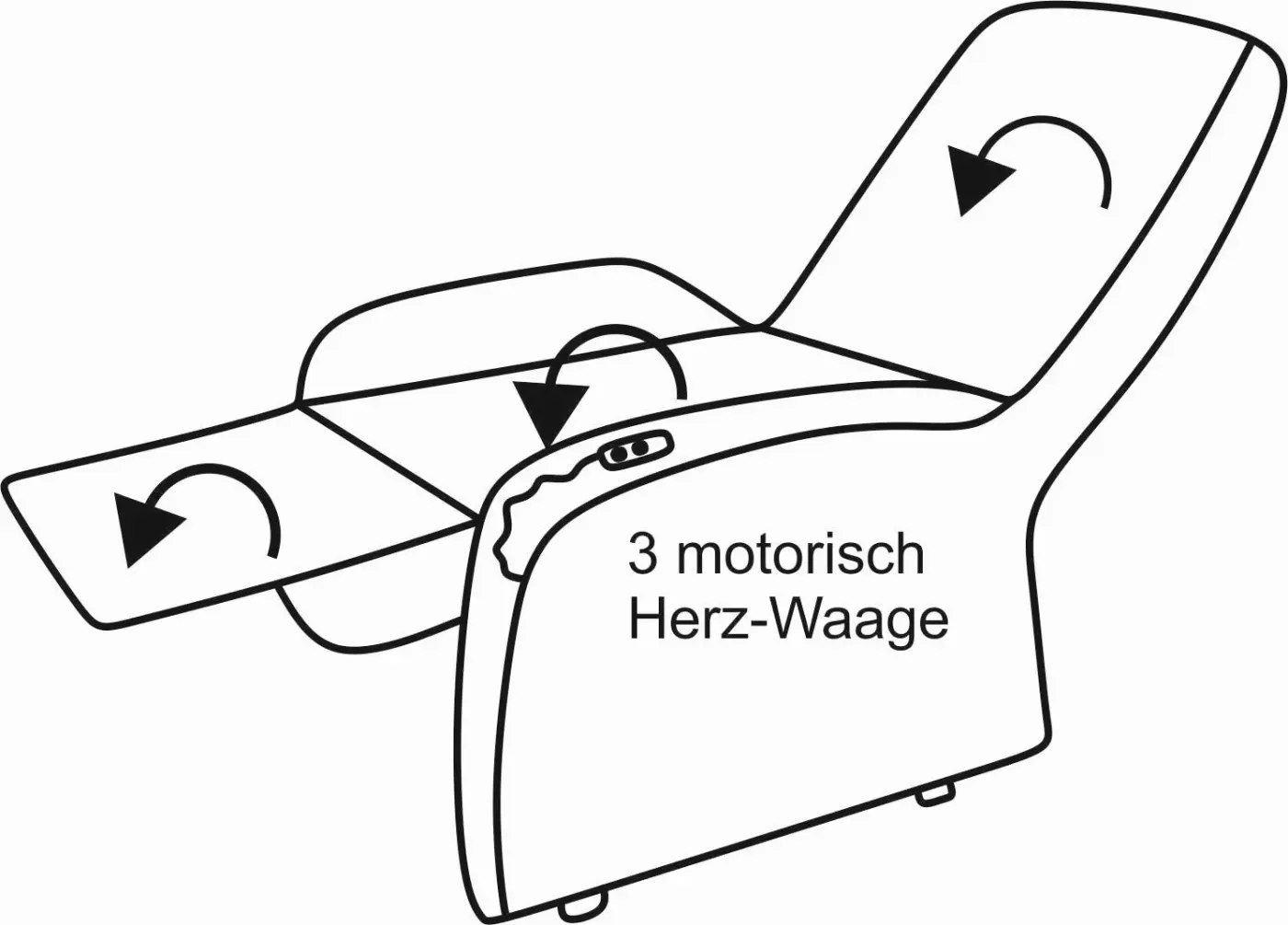 Polsteria  Drehsessel Lola Lazyline 3 motorisch Herz-Waage Evita anthrazit