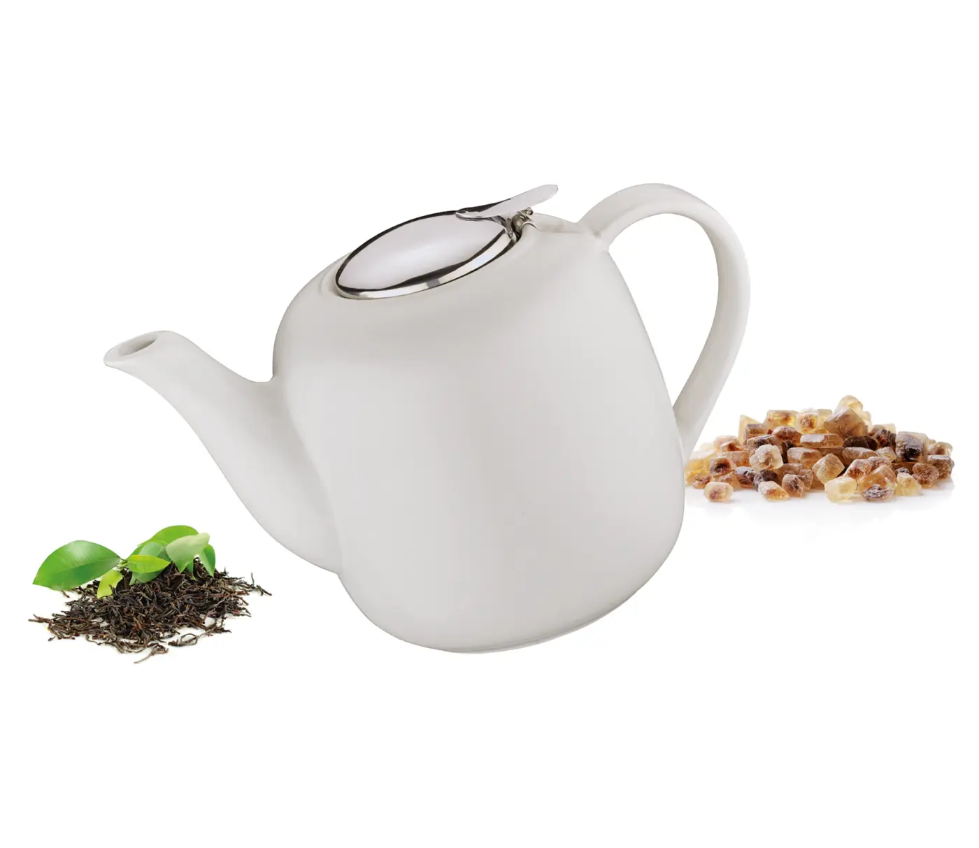 Küchenprofi  Teekanne LONDON, 1,5 L weiß TEA Keramik, Edelstahl